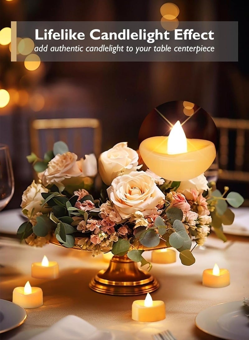 YUJA 24pcs LED Flameless Flickering Candles, Battery-Powered Electric Tea Light Set for Home Decor, Birthday & Gifts (Warm White) - Image 5